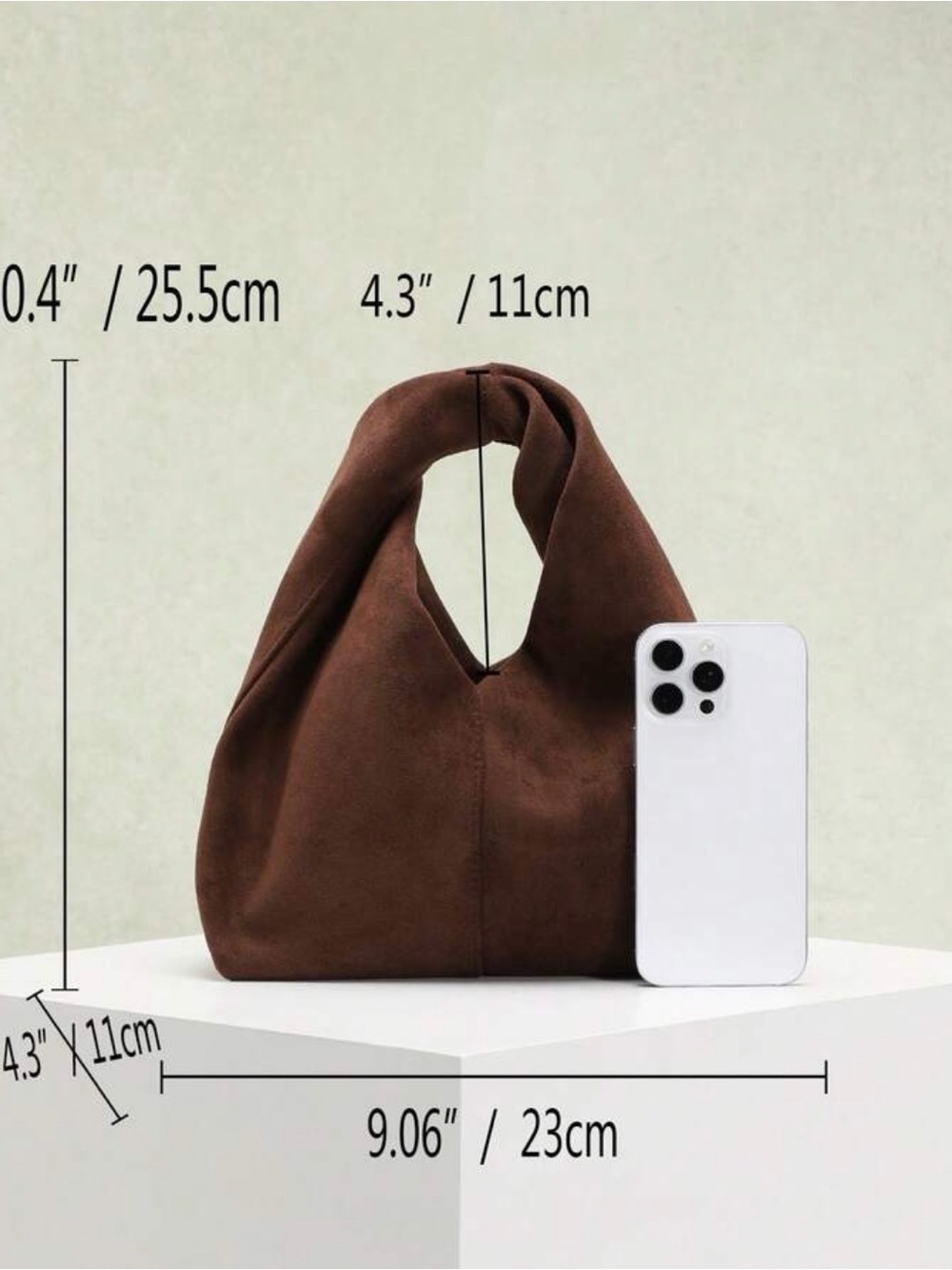 NEW Brown Twist Handle Hobo Shoulder Bag - Picture 9 of 9